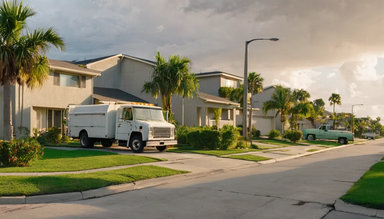 A neighborhood of concrete block homes across the Weston area